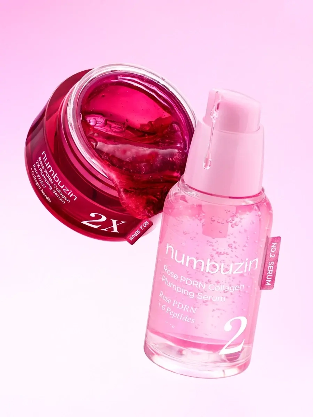 Numbuzin Увлажняющая сыворотка с ПДРН и пептидами для сияния кожи No.2 Rose PDRN Collagen Plumping Serum 30 мл