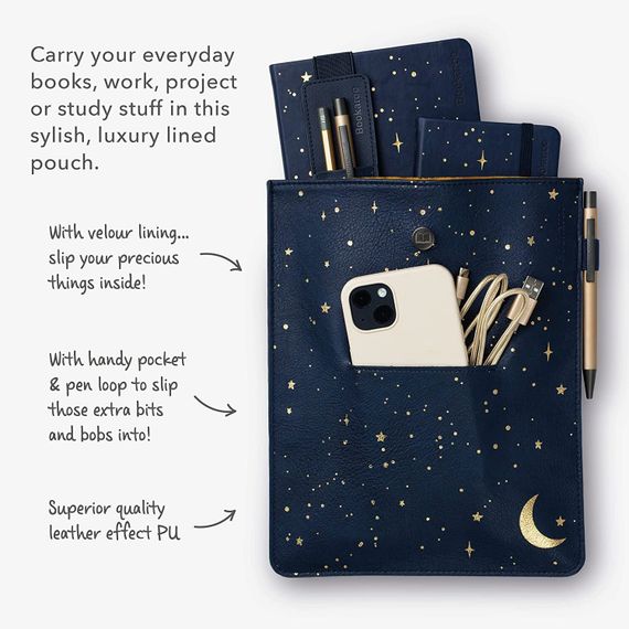 Bookaroo Books & Stuff Pouch - Moon & Stars
