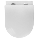 Сет: Инсталляция LORANTO prestige + Унитаз подвесной Azario Fatto безободковый, система смыва "Торнадо", c быстросъемным сиденьем микролифт + Кнопка к инсталляции Loranto Prestige Line, хром матовый (4551+AZ-1049WS+7521)