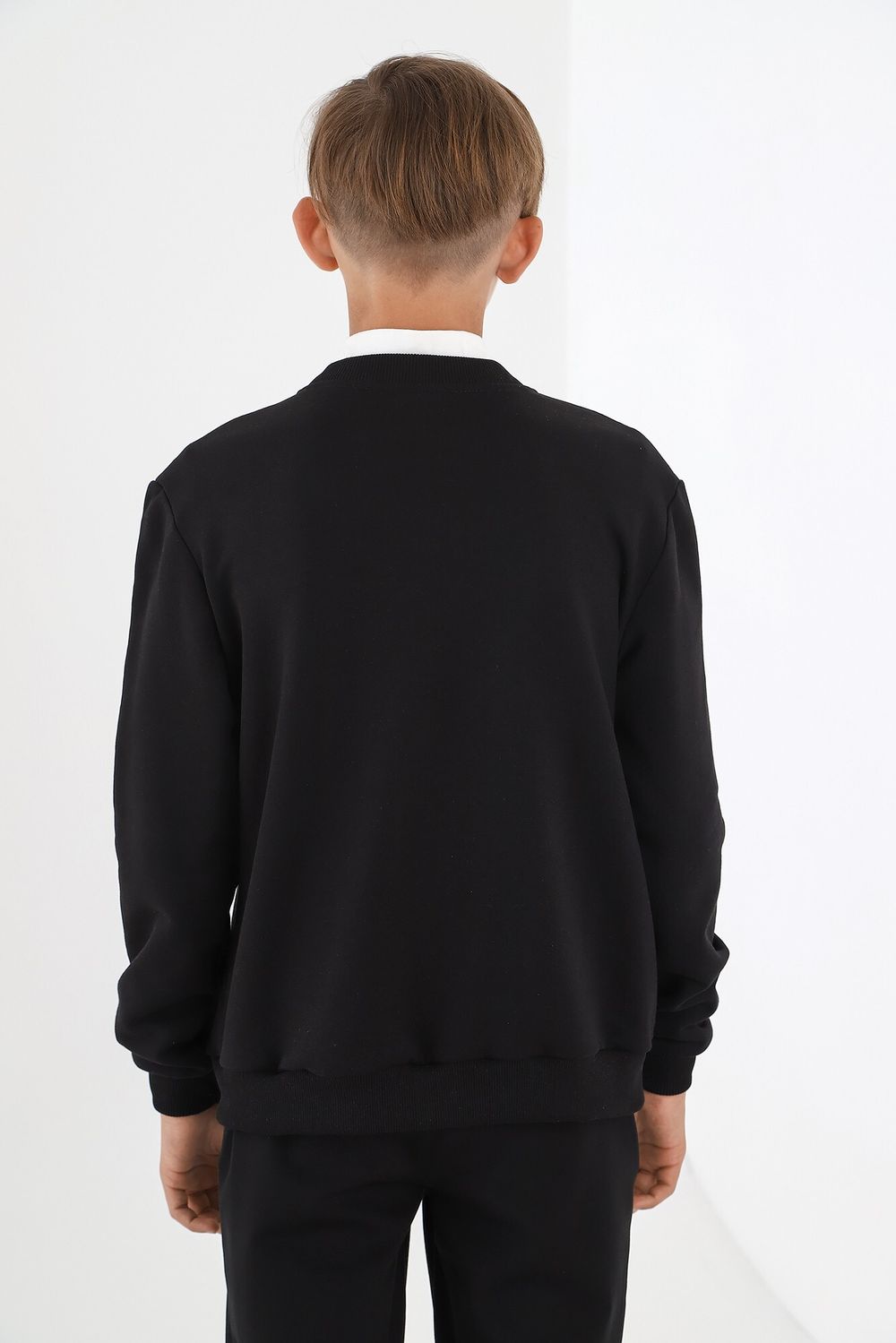 Джемпер для мальчика Бомбер-2 Виотекс ЧЁРНЫЙ