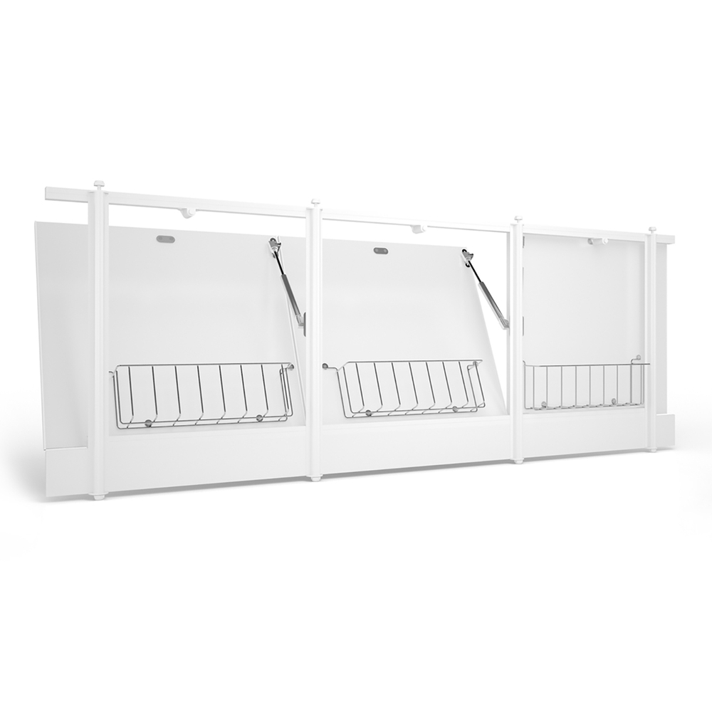 Экран для ванны с откидными дверцами   1,5 (Белый)