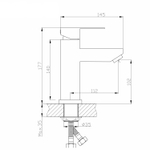 Смеситель для раковины 35k MIXLINE MLSS32-04 "Stainless" НЕРЖ