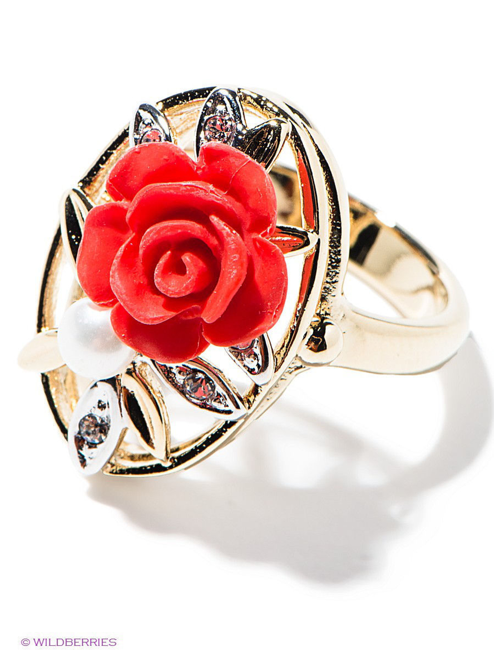 "Кечи" кольцо в золотом покрытии из коллекции "Rosaire"" от Jenavi