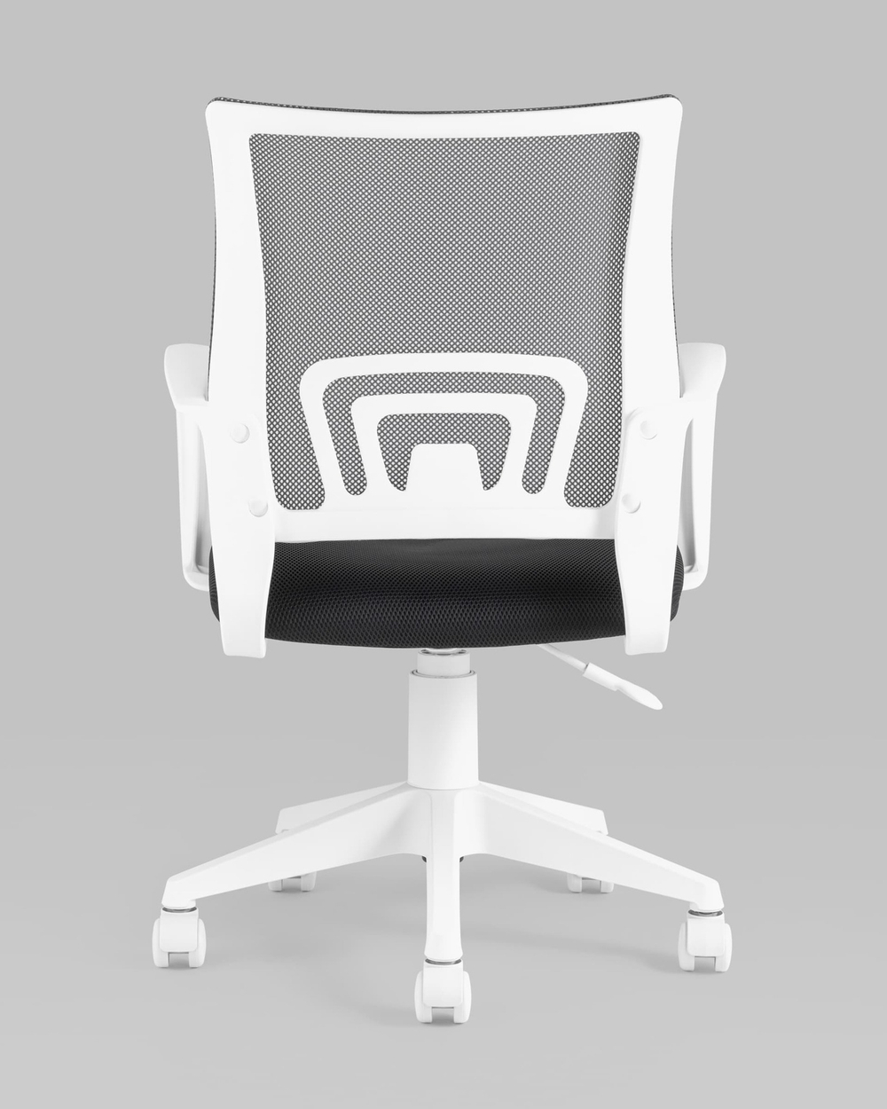 Кресло офисное TopChairs ST-BASIC-W серый крестовина пластик белый