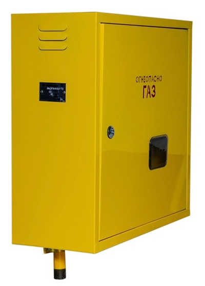 Шкафной газораспределительный пункт ГРПШ-ОХТА-RF-10-1-НП-С6-П1 (желтый)