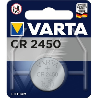 Батарейка Varta Lithium Coin  CR2450 , 570 mAh , ( 1 ) шт. в блистере, 06450101401