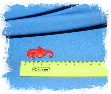 Фигурка "Морской конек" красный 3,5 см.