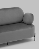 Диван Кэнди велюр серый