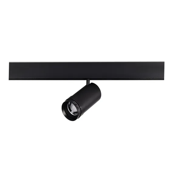 ST357.436.20 Магнитный трековый светильник ZOOM Черный LED 1*20W 3000K Lm Ra90 10-55° IP20 D60xH170 СКАЙЛАЙН 48V