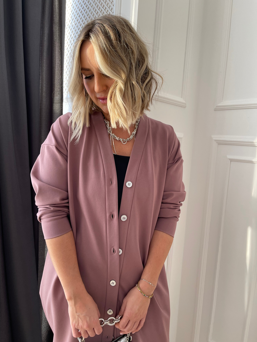 Платье кардиган какао