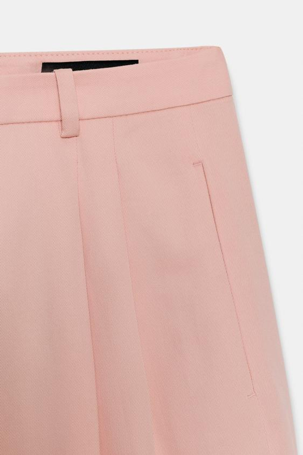 ZARA БРЮКИ WIDE-LEG С ЗАЩИПАМИ — ZW COLLECTION, ПАСТЕЛЬНО-РОЗОВЫЙ