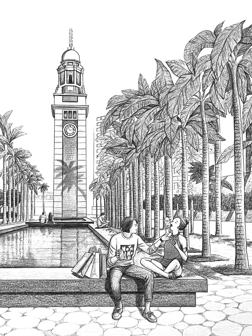 Memories. Post Card. Coloring book