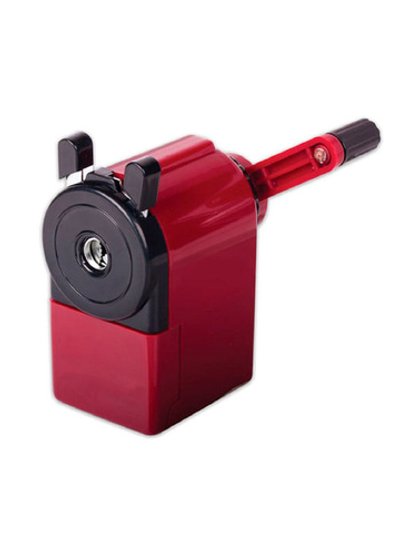 Точилка механическая, металлический механизм, черный-бордовый