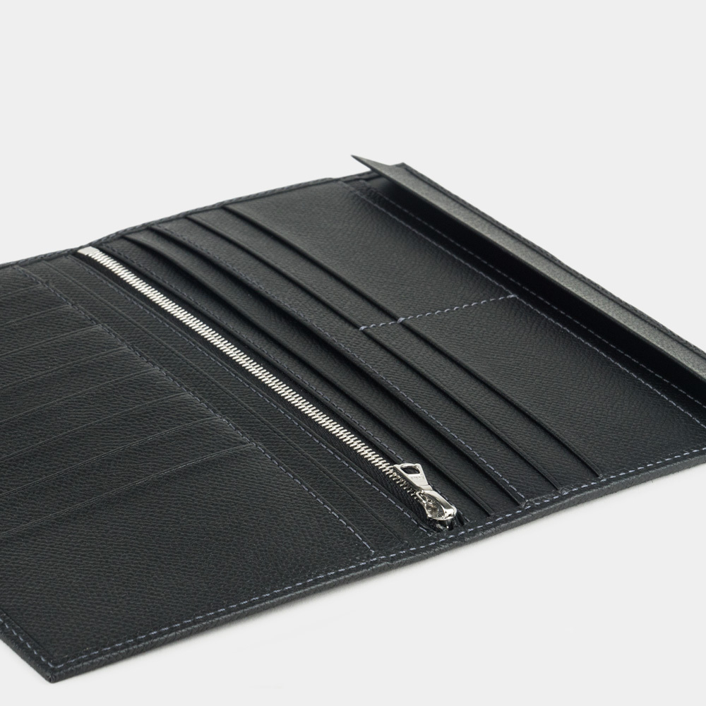 Кошелек Secret+ из кожи сафьяно, черного цвета