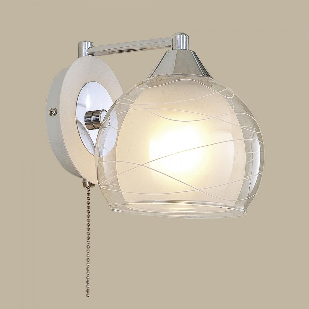 Citilux Буги CL157311 Бра с выключателем Белое Хром