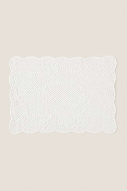 ZARA HOME СТЕГАНАЯ САЛФЕТКА XL, СВЕТЛО-СЕРЫЙ