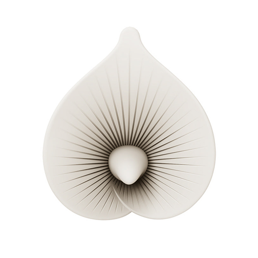 Двусторонний бежево-розовый вибромассажёр 24см для стимуляции клитора и G-зоны Zalo Calla Dual-Head Vibrating Stimulator Blossom Pink