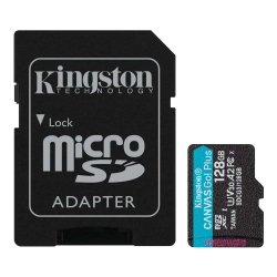 Карта памяти Kingston microSDXC Canvas Go Plus 128Gb UHS-I U3 A2 + ADP (170/90 MB/s)