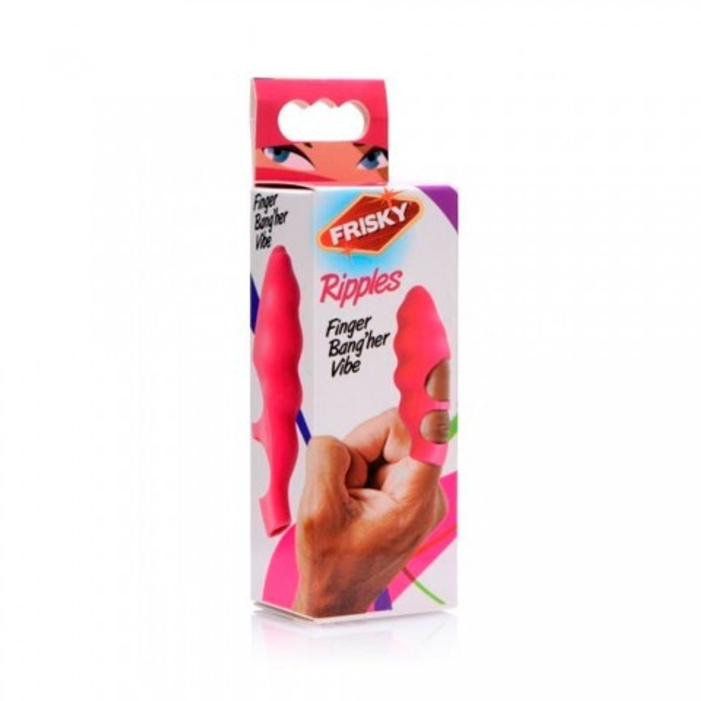Насадка на палец Finger Bang-her Vibe от Frisky, 8.8 см, розовый