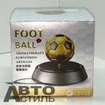 Ароматизатор-игрушка -на торпеду- МЯЧ ФУТБОЛЬНЫЙ - солн батар (жидк)- YC-36SL Silver