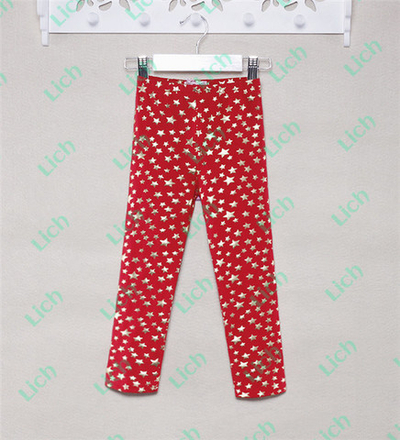 Леггинсы детские с принтами золотых звезд