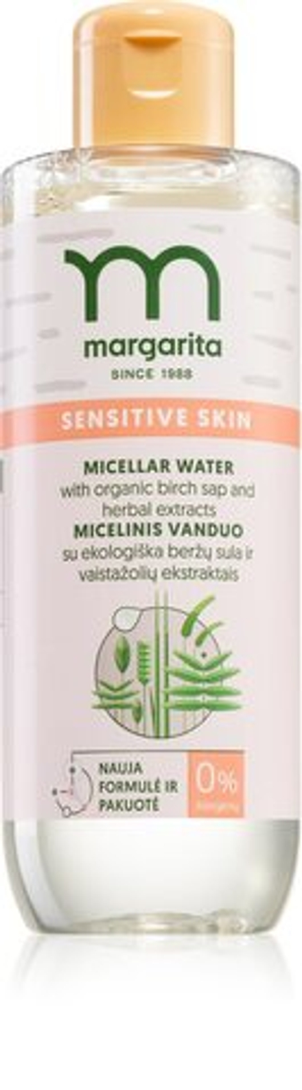 Margarita Sensitive Skin - очищающая мицеллярная жидкость для снятия макияжа /   200  ml  / GTIN 4770001003619