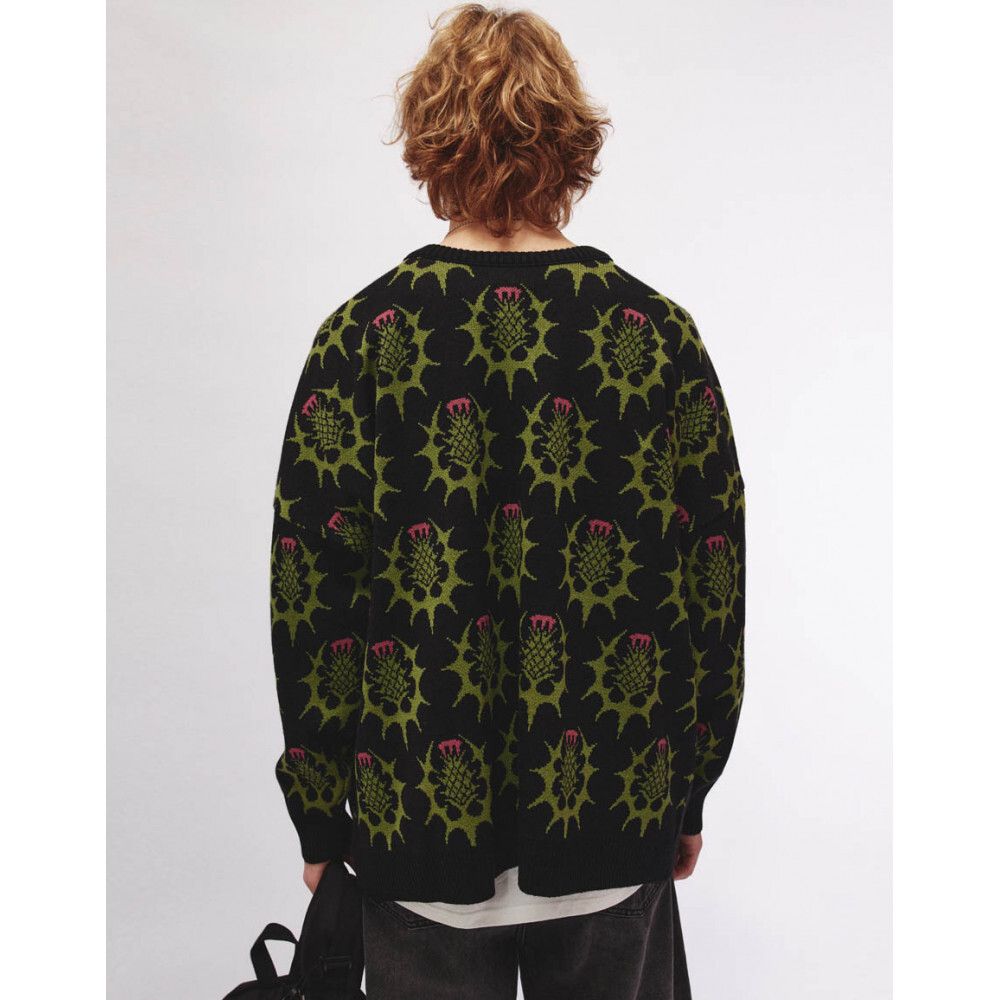 Свитер БИЧ Репей черный / зеленый