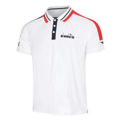 Мужское теннисное поло Diadora Icon Polo Men - White, Multicoloured
