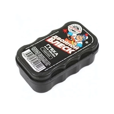 Губка для обуви Двойной блеск стандарт черная