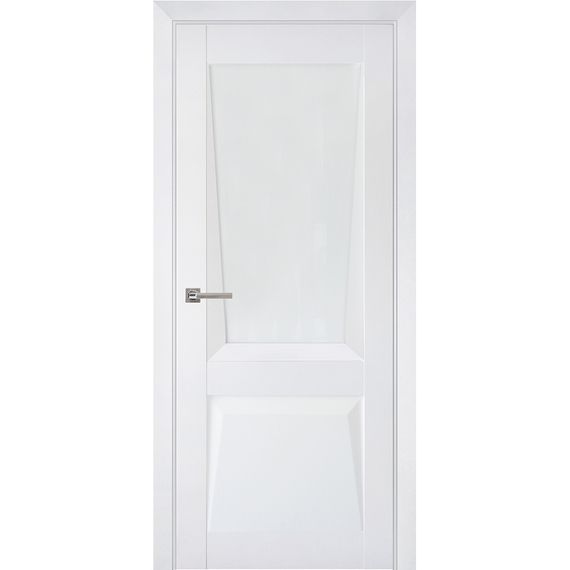 Фото межкомнатной двери экошпон Uberture Perfecto 106 barhat white остеклённая