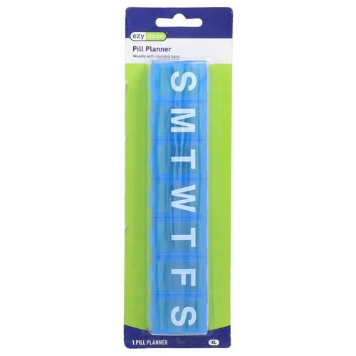 Ezy Dose, еженедельный органайзер для таблеток с закругленным основанием, размер XL, 1 шт.