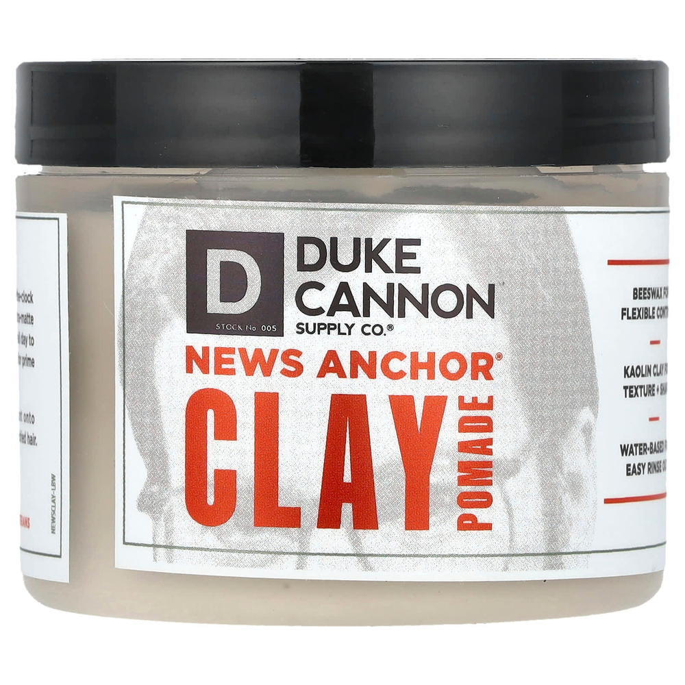 Duke Cannon Supply Co., News Anchor® Clay Pomade, 130 г (4,6 унции)