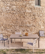 Уличный стул Luri из графитового алюминия и серого текстиля