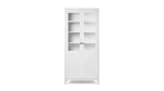 Шкаф-витрина стекло/панель - аналог IKEA HEMNES / ХЕМНЭС/ ХЕМНЕС / КЫМОР / ИКЕА 90х198х37 см, белый
