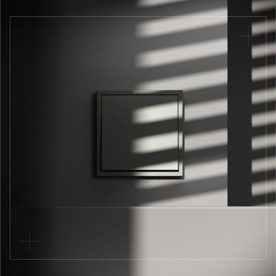 Выключатель встраиваемый Voltum S70 одноклавишный 10А, (титан) VLS010106