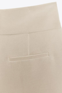 ZARA БЕРМУДЫ С ПЕРЕКРЕСТНОЙ ЗАСТЕЖКОЙ, РЫЖЕВАТО-КОРИЧНЕВЫЙ