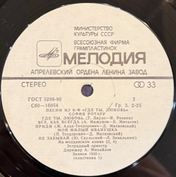 Виниловая пластинка София Ротару – Где ты, любовь моя (Мелодия) LP