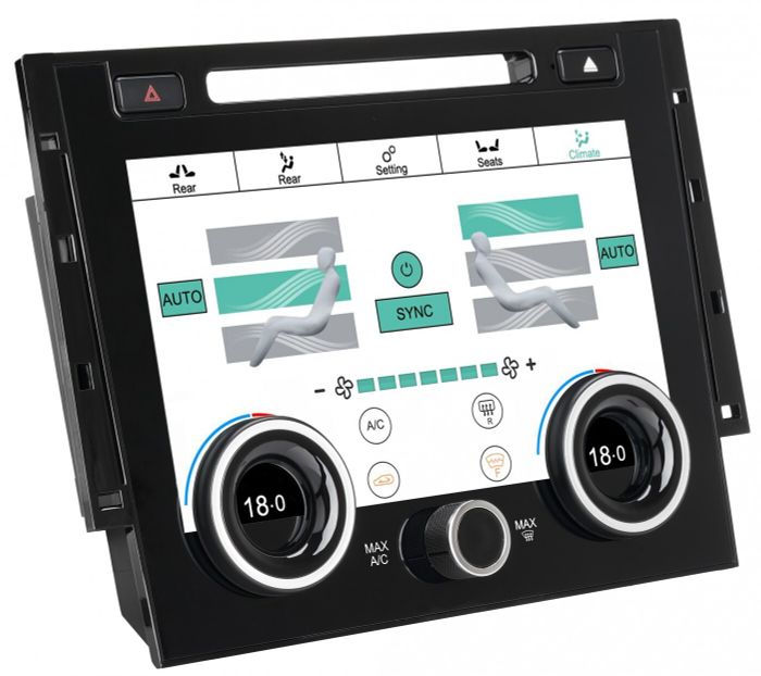 Сенсорная панель климата Range Rover Sport 2013-2017 - Carsys с 9" экраном LCD/ЖК, отверстие под CD/DVD