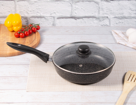 Сковородка универсальная d26 "Granito" с крышкой