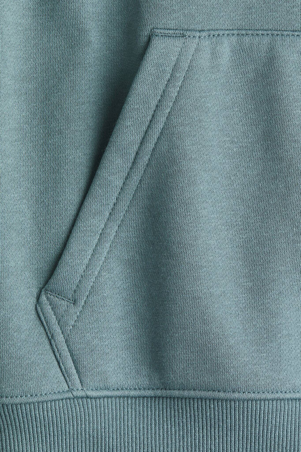 H&M Толстовка с капюшоном, светло-бирюзовый