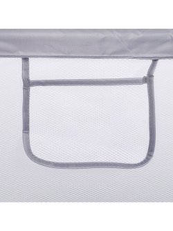 Манеж детский прямоугольный с баскетбольным кольцом и воротами (120*180*60) цвет серый (М11-2)