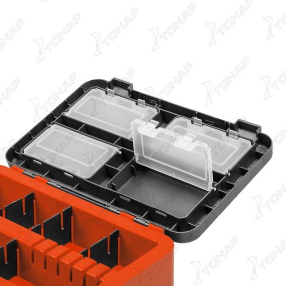 Ящик рыболовный зимний серый/оранжевый (HS-IB-19-GO) Helios