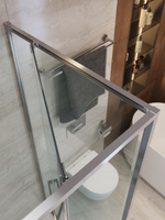 Душевой уголок Cezares LUX-AH-FS-1-80/100-C-CR, 80х100х195, профиль хром, стекло прозрачное