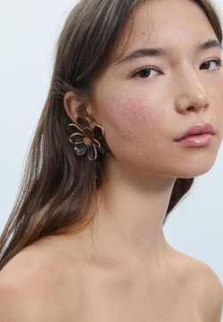 STRADIVARIUS Серьги-лепестки, коричневый