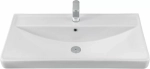Тумба подвесная с раковиной Aquanet Ирис New 90 336311+323883 белая глянцевая