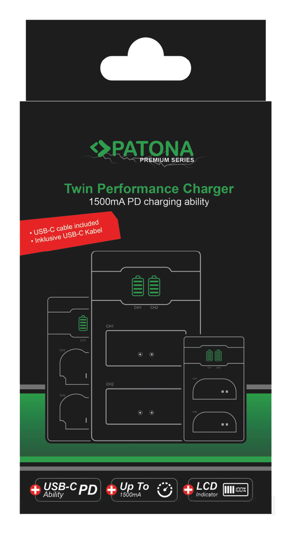 Зарядное устройство Patona Premium Twin Performance PD для F550, F750, F970