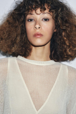 ZARA ДЛИННОЕ КОМБИНИРОВАННОЕ ПЛАТЬЕ, ЦВЕТ СЛИВОЧНОГО МАСЛА