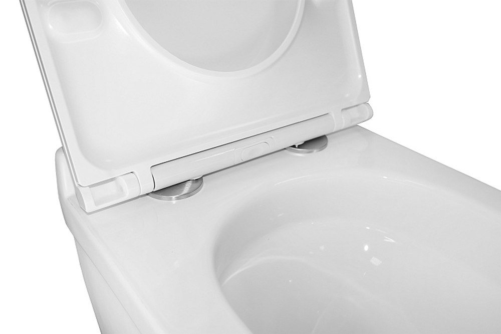 Унитаз подвесной Azario Fora 368х530х410 безободковый, с системой смыва "Скрытое Торнадо", в комплекте с быстросъемным сиденьем микролифт (AZ-0017-UQ3)