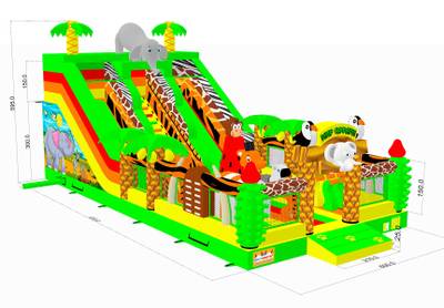 Коммерческий надувной батут «Сафари Ультра 2», 12*6*7 м.