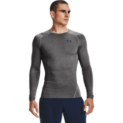 Мужское теннисное поло Under Armour Heatgear Comp Long Sleeve Men - Anthracite, Black